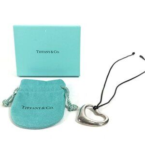 TIFFANY&Co. Open Heart Elsa Peretti Accessories Choker Necklace SV925 Silver